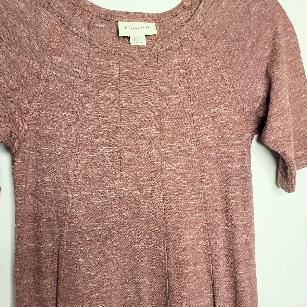 Ganni Red Jersey Swing T-Shirt Dress | Casual Chic Minimalist Style $195 Retail - Picture 3 of 9